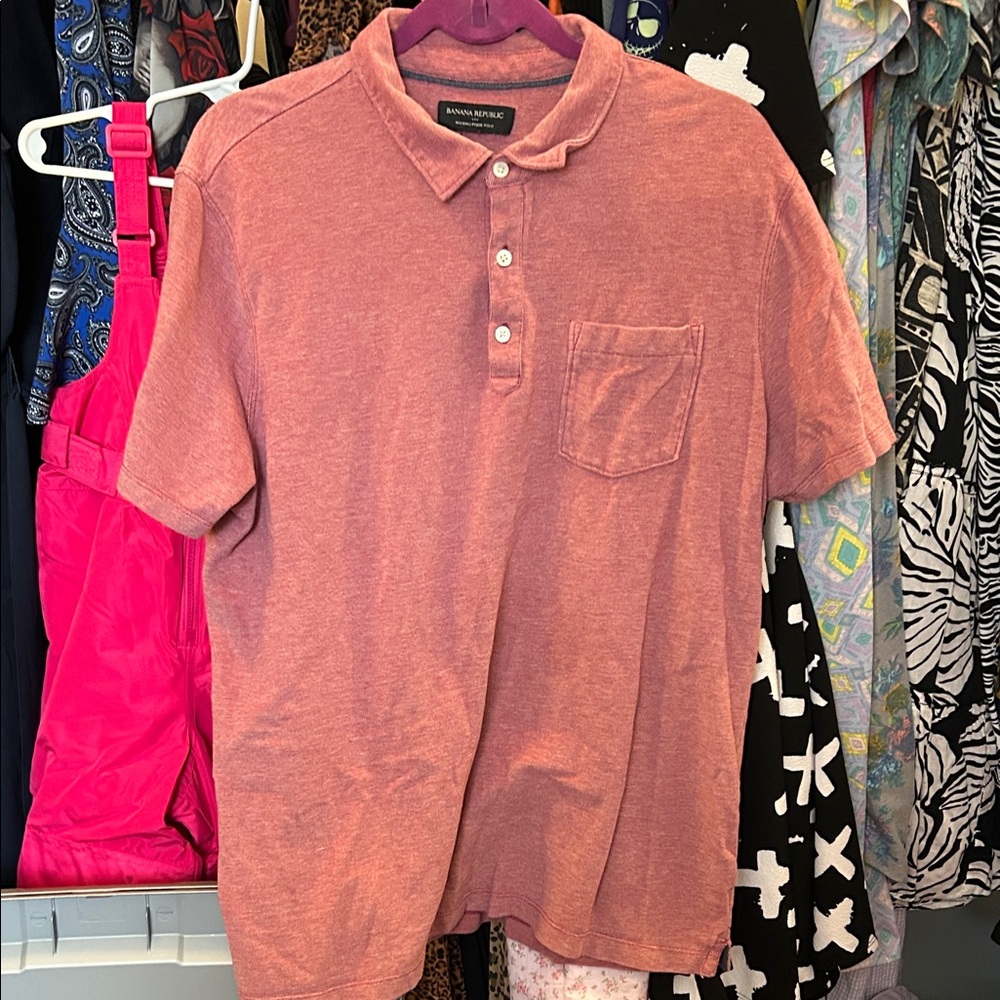 Banana Republic Men's red Polo Shirt